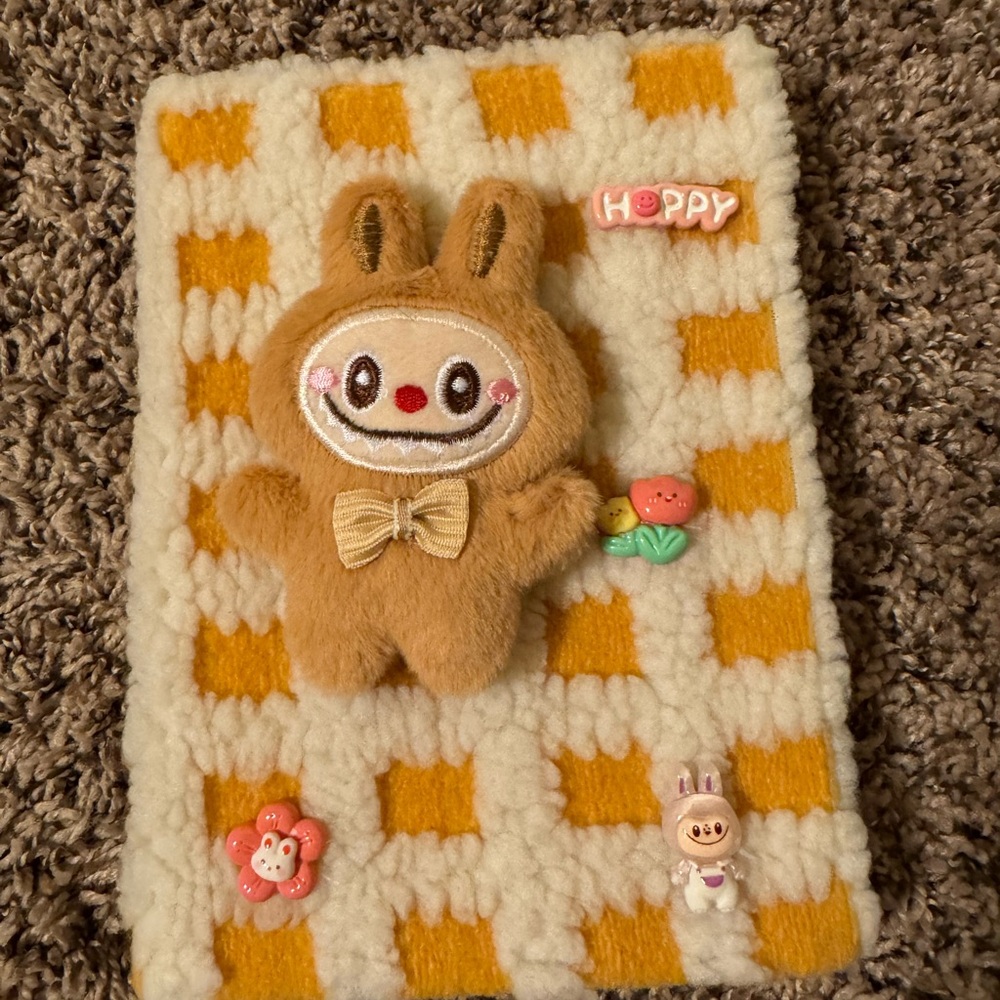 Cute Bunny Plush Notebook Cover